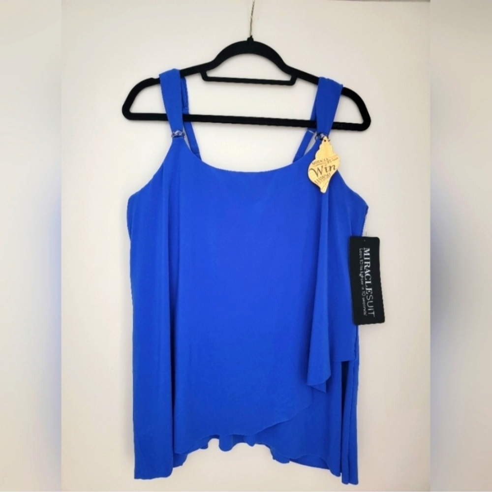 NWT blue Miraclesuit swimsuit size 16